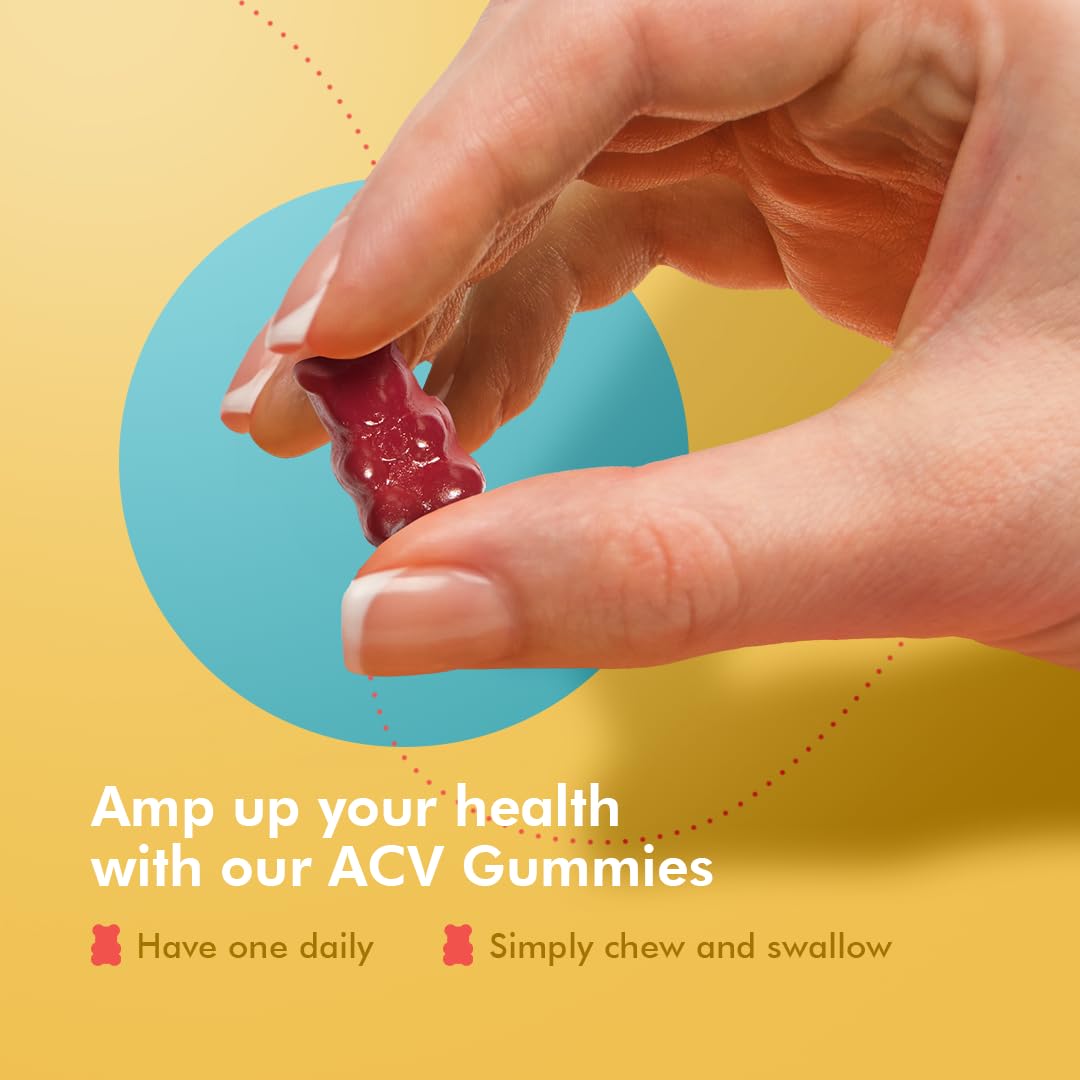 Sonnet Wellness Apple Cider Vinegar Gummies | Digestion | Gut Health | Weight Management | Cholesterol Management | Blood Sugar Control | Vegan | Gluten Free | 30 Gummies | Pack of 3