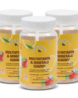 Sonnet Wellness Multivitamin Gummies | Vitamin A, C D, E, B12, Folate, Zinc | Strong Bones | Growth & Development | Metabolism | Energy | Blood Regulation | Immunity | Vegan | 30 Gummies | Pack of 3