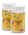 Sonnet Wellness Multivitamin Gummies | Vitamin A, C D, E, B12, Folate, Zinc | Strong Bones | Growth & Development | Metabolism | Energy | Blood Regulation | Immunity | Vegan | 30 Gummies | Pack of 2